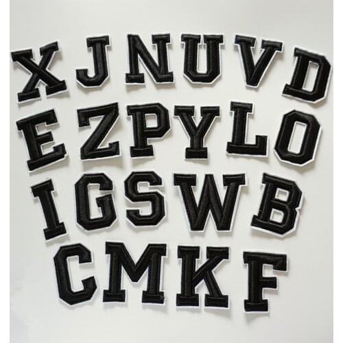 Large size English Alphabet Letter Embroidery Patches Adhesive Sew On Brand Cloth Accessories stickers Applique name patch