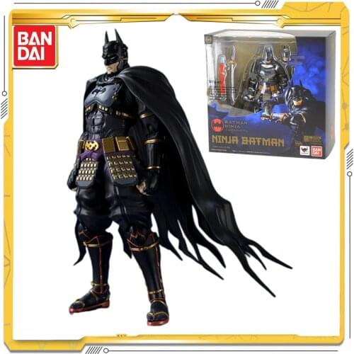 Original BANDAI SHF DC Justice League Batman Ninja Model Toy Action Figures Toys For Children Gift