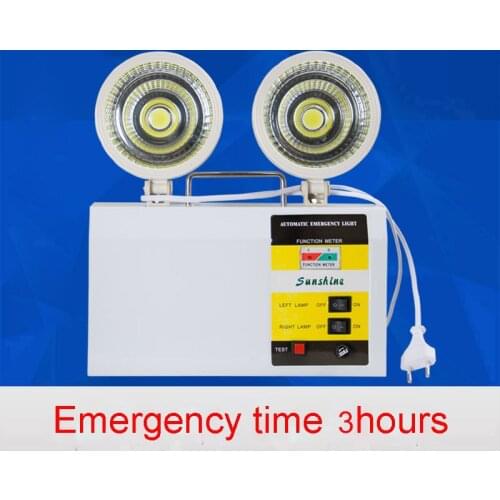 Rechargeable Double Head LED Emergency Light 3W Automatic Led Safety EXIT Fire Light Duration Time 3-4Hours