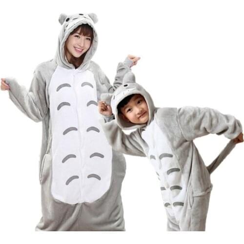 Boy Girl Pajamas Kigurumi Totoro Neighbor Pijamas For Women Men Onesie Adult Animal Anime Family Sleepwear Cosplay Pyjamas Kids