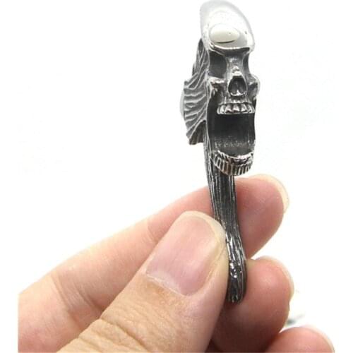 Support Dropship New Design Skull Axe Pendant 316L Stainless Steel Jewelry Death Skull Axe Pendant
