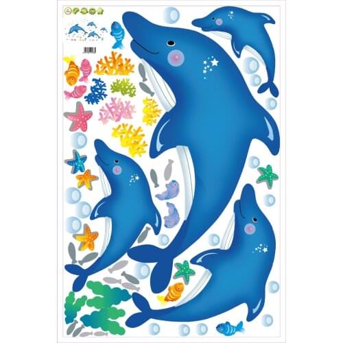 Removable Bathroom Childrens Cartoon Wall Sticker Kindergarten Layout Poster Room Decoration Teenage Wallpaper Room Deco