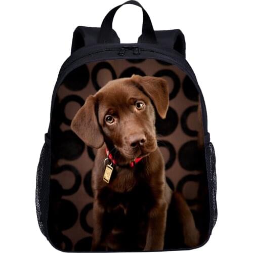 Cute Animal Dog Printing Toddler School Bag 13 Inch Preschool Backpack Boy And Girl Kids Zoo Animal Backpack