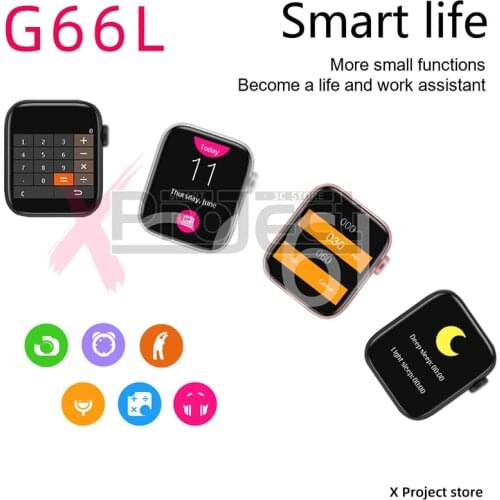 Smartwatch G66L smart watch Bluetooth Call Womens watches Heart Rate reloj PK iwo W34 X7 T500 T600 X6 W46 Z15 HW12 G65L G67L