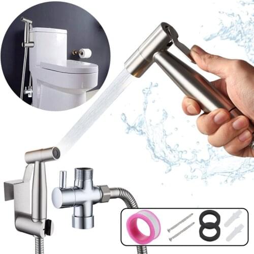 High Quality Bathroom Handheld Toilet Bidet Faucet Sprayer Stainless Steel Hand Bidet Spraye Set Self Cleaning Shower Head