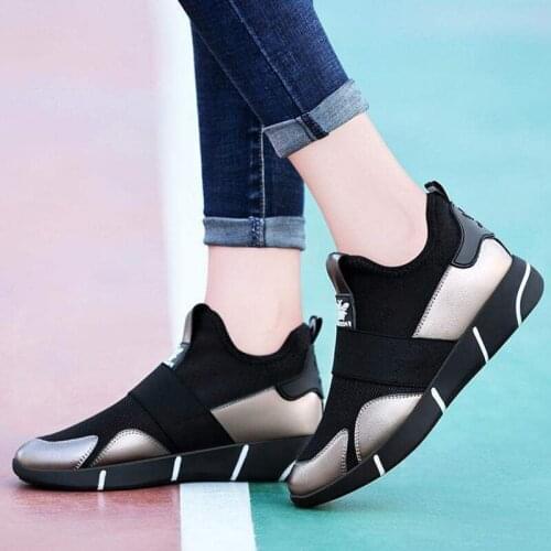 Sports Comfortable And Lightweight Womens Casual Vulcanized Shoes Womens Breathable Wear-resistant Increased Mesh Flat Shoes