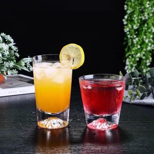 Fuji Mountain Glass Glass Water Glass Handmade Whiskey Brandy Beverage Juice Glass Crystal Home Restaurant Wine Glass