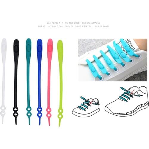 14pcs/set Waterproof Silicone Shoelace Safty Shoes Accessories Round Elastic Shoelaces No Tie Lazy Shoe laces