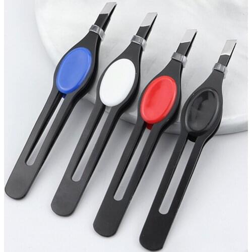 1PC Eyebrow Tweezer Hair Slanted Puller Stainless Steel Eye Brow Clips Eyelash Extension Tweezers Eyebrow Removal Beauty Tool