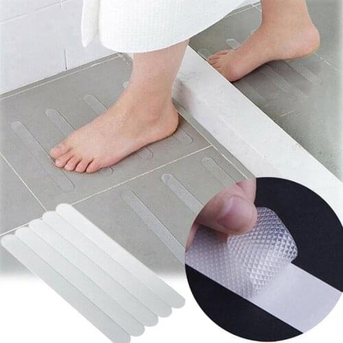 12pcs Bathroom Accessories Anti-Slip Shower Stickers Practical Transparent Bath Non Slip Safety Strips Mat for Bathtubs Showers
