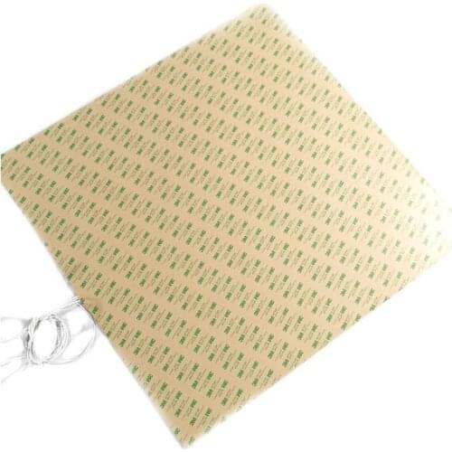 120V 1500W 600*600*1.5mm Silicone Heater for 3d printer adhesive 1 side 100k thermistor 1000mm lead wire