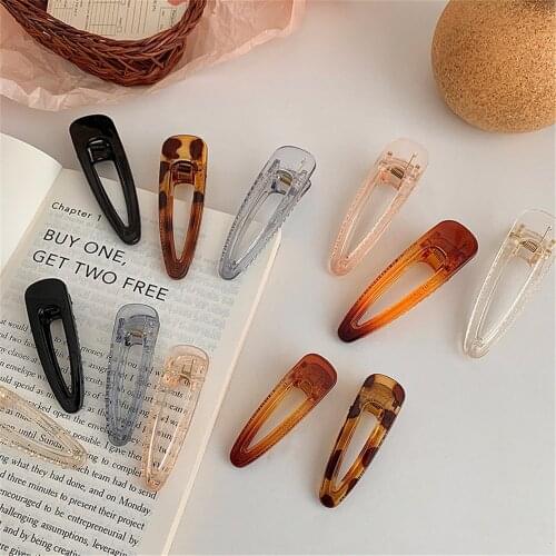 2/3/6Pcs/Set Fashion Acrylic Hair Clips For Women Girls Leopard Lady Barrettes Retro Hairpins Hair Accessories Hair Styling Tool