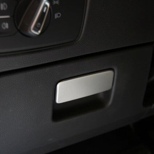 2pcs Car Styling Copilot Storage Box Cover Glove Box Locker Handle Stickers For VW Volkswagen 2016-17 Passat B8 Variant Alltrack