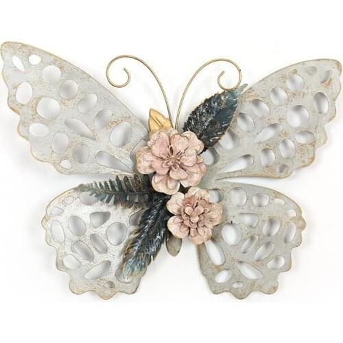 3D Wrought Iron Wall Decoration Butterfly Creative Feng Shui Decoration Kawaii Room Decor Aesthetic Room Decor Bedroom Decor