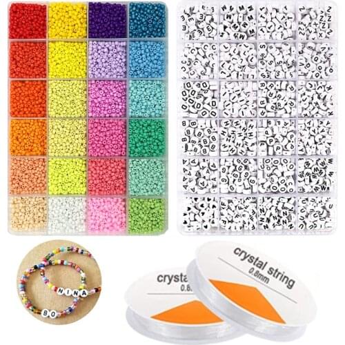 48 Grid Bead Single Beads 2 Boxed Spring DIY Bracelet 3mm Set Box charms for bracelet making crystal beads jewellery