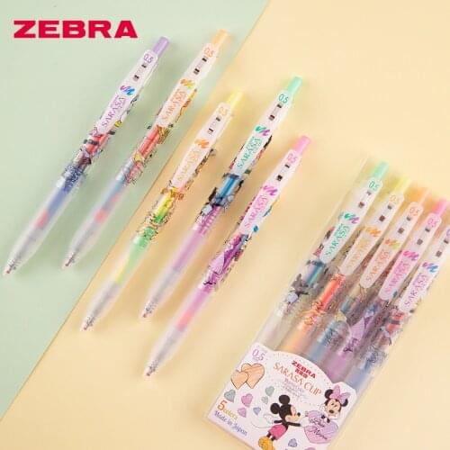 5 Pcs Japan ZEBRA JJ75 Limited Edition Incredible Gel Pen Gradient Color Dream Hand Pen Color Drawing Pen 0.5mm