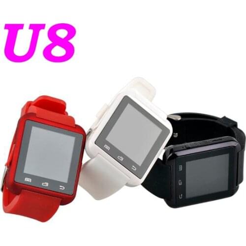 50pcs Bluetooth Smart Watch U8 Watch Wrist Smartwatch for iPhone X 6S 6 plus 7 7s 8 Samsung S8 S7 Note 5 HTC Android Phone