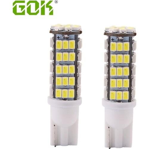50pcs Led Car DC 12v Lampada Light T10 68smd 1206 Super White light 194 168 w5w T10 Led Parking Bulb Auto Wedge Clearance Lamp