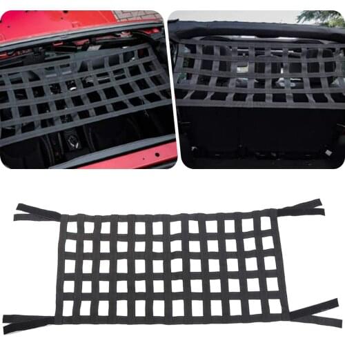 Large Size Car Cargo Net Mesh Cargo Net Auto Roof Net Hammock Organizer For Jeep Wrangler YJ TJ JK JKU JL JLU Car Accessories