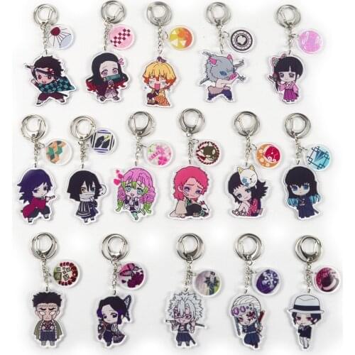 Anime keyring Demon Slayer: Kimetsu no Yaiba Acrylic keychain pendant toy gift 16pcs