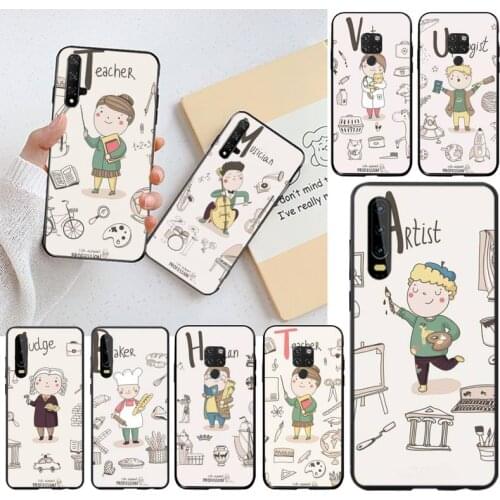 Cute Lovely Teacher DIY Luxury Phone Case for Huawei P40 P30 P20 lite Pro Mate 30 20 Pro P Smart 2019 prime