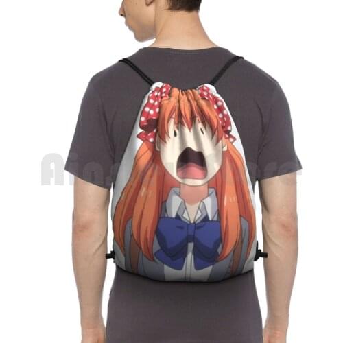 Chiyo Surprised Backpack Drawstring Bag Riding Climbing Gym Bag Chiyo Gekkan Shoujo Nozaki Kun Monthly Girls Nozaki Kun