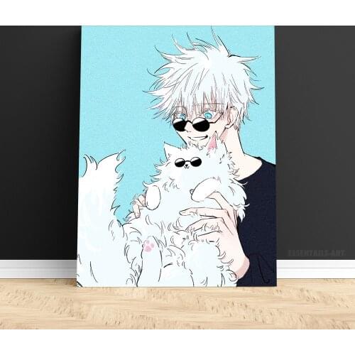 Satoru Gojo Jujutsu Kaisen Anime Manga Decoration Print Home Decor Canvas Painting Bedroom Study Living Room Wall Art Poster