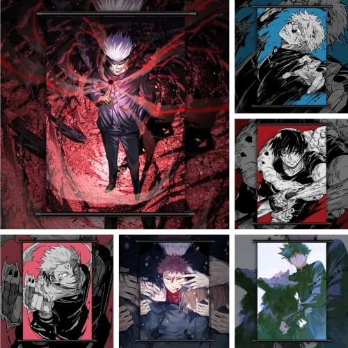 Jujutsu Kaisen Gojo Satoru Itadori Yuji Anime Manga HD Print Wall Poster Scroll