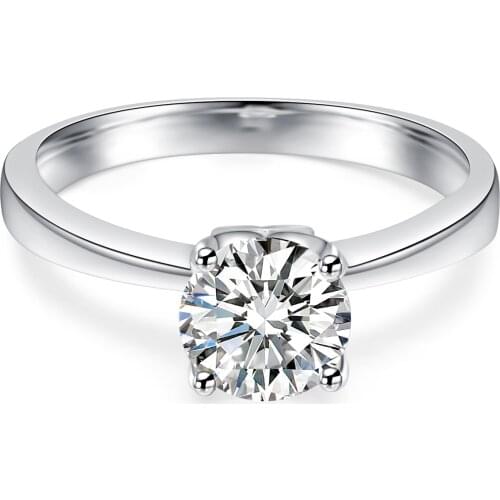 Starsgem Jewel 925 silver 18k gold plated 1ct GH moissanite ring VVS high quality