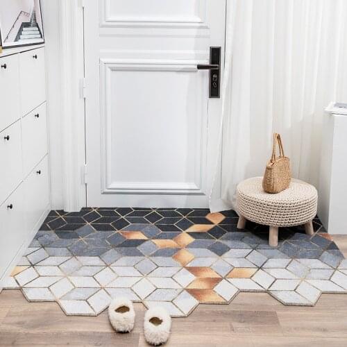 Doormat Dust Removal Door Mat Nordic Entrance Doormat PVC Anti-Slip Floor Mat Carpet Bathroom Kitchen Indoor Door Mat Carpet