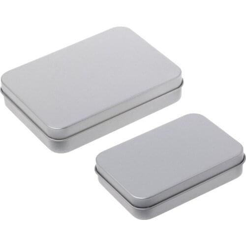 Small Metal Tin Silver Flip Storage Box Case Organizer For Money Coin Candy Key