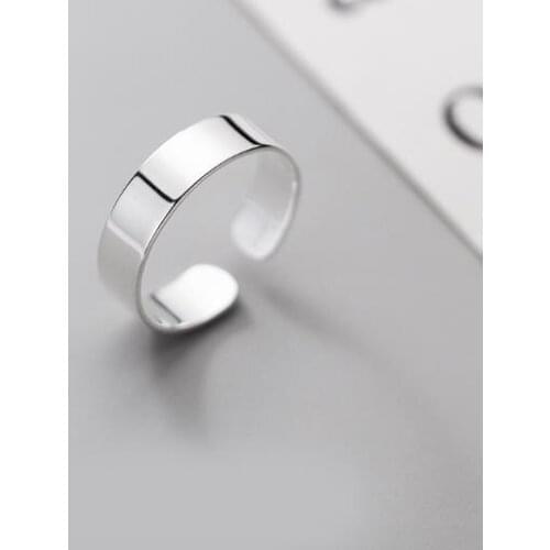 Trendy Simple Smooth Rings For Women Lover Engagement Wedding Open Finger Rings Punk Jewelry