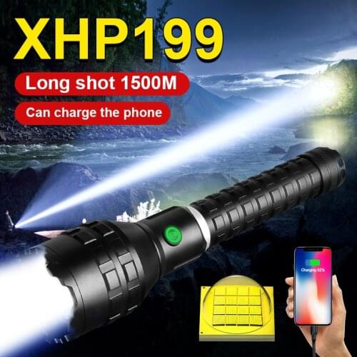 2021 NEW XHP199 16 Core Most Powerful Led Flashlight 18650 Zoom Torch Light XHP160 XHP90 Waterproof Usb Rechargeable Flash Light