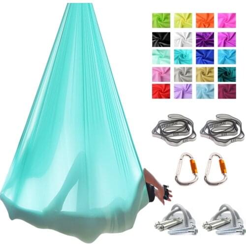 New PRIOR FITNESS 4*2.8 Meter Yoga Hammock set automatic carabiners anti gravity yoga swing aerial inverion Ceiling mount