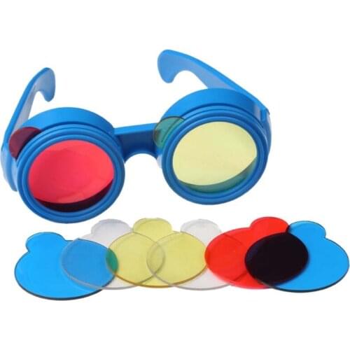 Kindergarten Children Three Primary Color Glasses Science Experiment Glasses GXMB