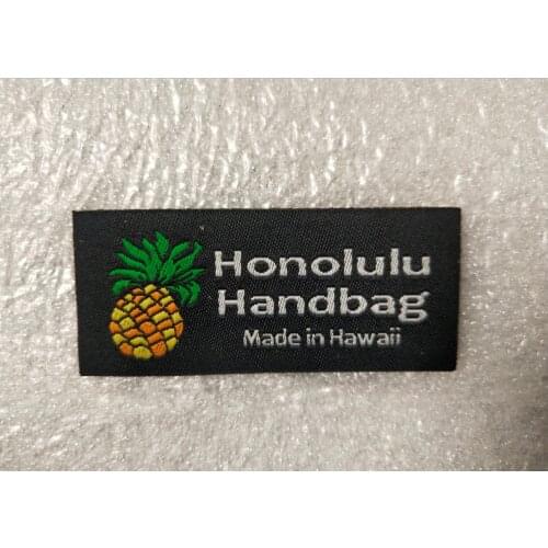 Custom Personal Logo Woven Label Tags For Clothes Bags shoes