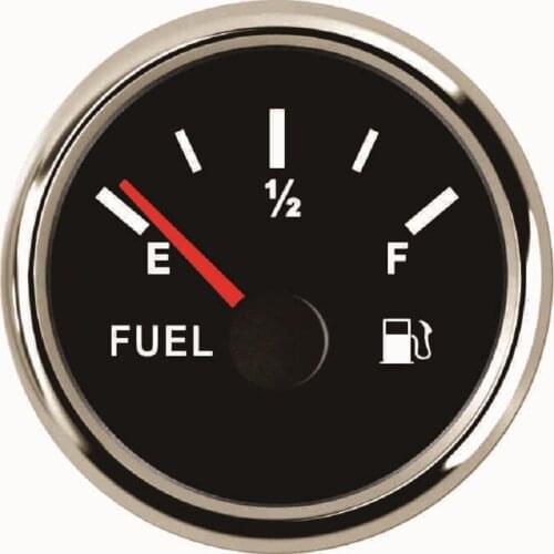 Signal 0-5V Boat Fuel Level Gauge Waterproof Car Fuel Gauge With Red Backlight Working Volt 9~32V Fit Car Motocycle Yacht