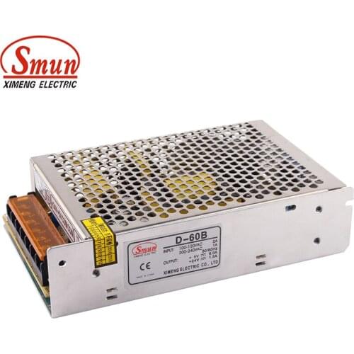 SMUN D-60B 60W 5V6A 24V1.5A Dual Output Switching Power Supply 5V 24V SMPS