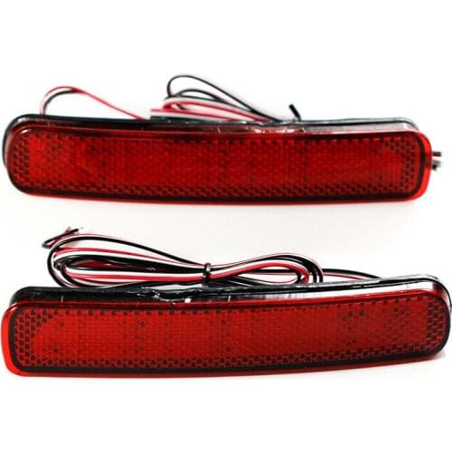 Car LED Rear Bumper Reflector Lamp Tail Light Lamps Warning Lights Stop Brake Lamp for Toyota Highlander 2011-2014