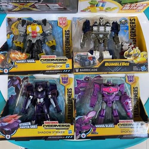 Transformers Cyberverse Autobots GRIMLOCK BARRICADE SHOCKWAVE SHADOW STRIKER 10th Limited Assembled Robot Model Toy Gift