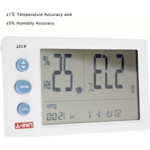 UNI-T A12T A13T Temperature Humidity Meter; Indoor Temperature and Humidity Table, Time/Date/Week/Temperature Humidity Display