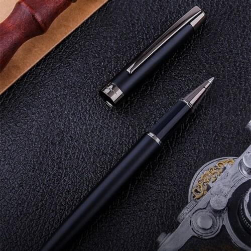 Picasso 920 High Grade Matte Black Roller Ball Pen Pimio Metal Financial Pen For Business Writing Pen No Gift Box
