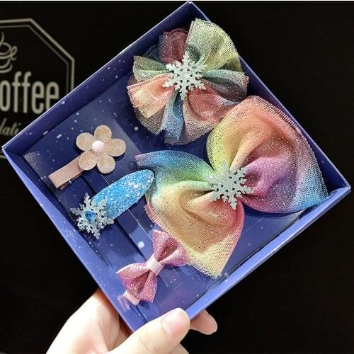 5pcs/lot Wholesale Cartoon Princess Hair Pins Lovely Good Quality Hair Clips Metal Head Wear Girls BB Party Gifts Bow Hair Clip