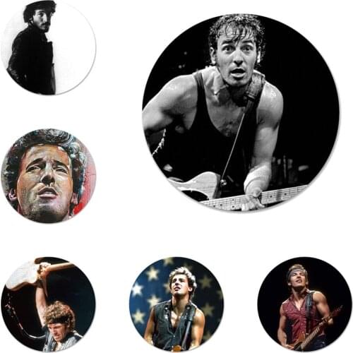 58mm Bruce Springsteen Star Icons Pins Badge Decoration Brooches Metal Badges For Backpack Decoration