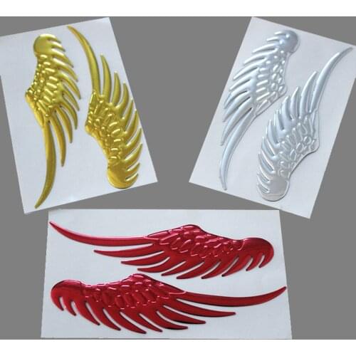 1pair Hot Car-styling Car sticker of PVC Soft 3D Waterproof angel Fairy wings Auto Truck Logo Emblem Badge Decal Decoration