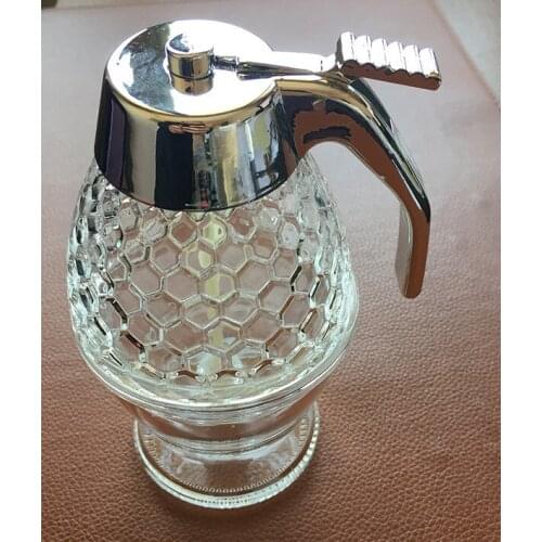 1PC New 200ML Honey Dispenser Jar Container Cup Portable Acrylic Storage Pot Juice Bee Drip Bottle Cooking Tool Craft OK 0298