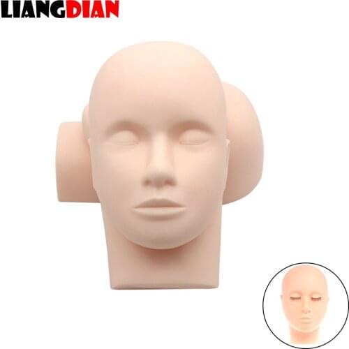 1PC Practice Massage Train Model Head For Tattoo Training Mannequin Flat Head Eyelash Training Lash Graft Eyelashes Extension