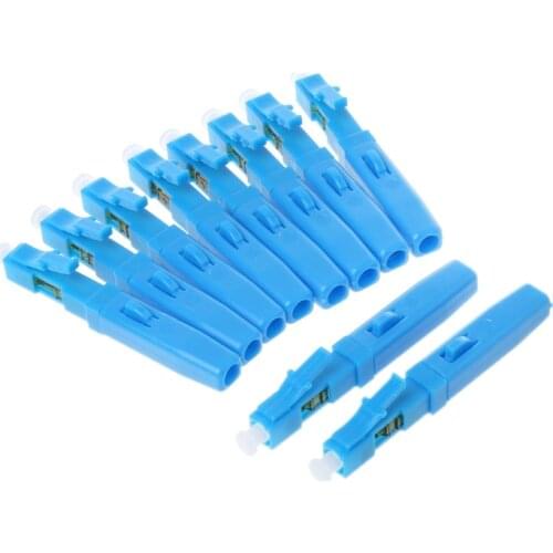 10Pcs LC UPC Fiber Optic Fast Connector Adapter For Cold Splice Special Set