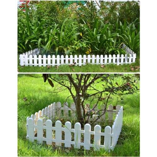 4PCS 50*13cm Decorative Garden Fence Miniature Small Plastic Fence Fairy Garden Dollhouse Plant Pot Decor Christmas Tree Fence