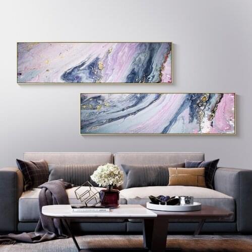 Abstract home decor bedside purple fantasy canvas painting posters print modern banner wall art pictures for living room bedroom